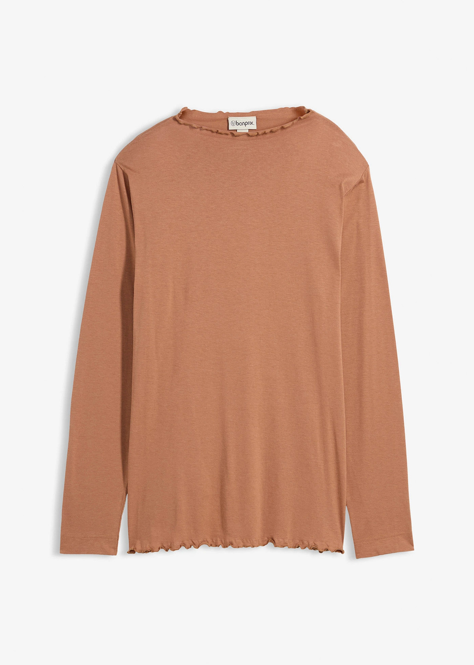 Μακρυμάνικη μπλούζα-Καφέ μους-bpc bonprix collection