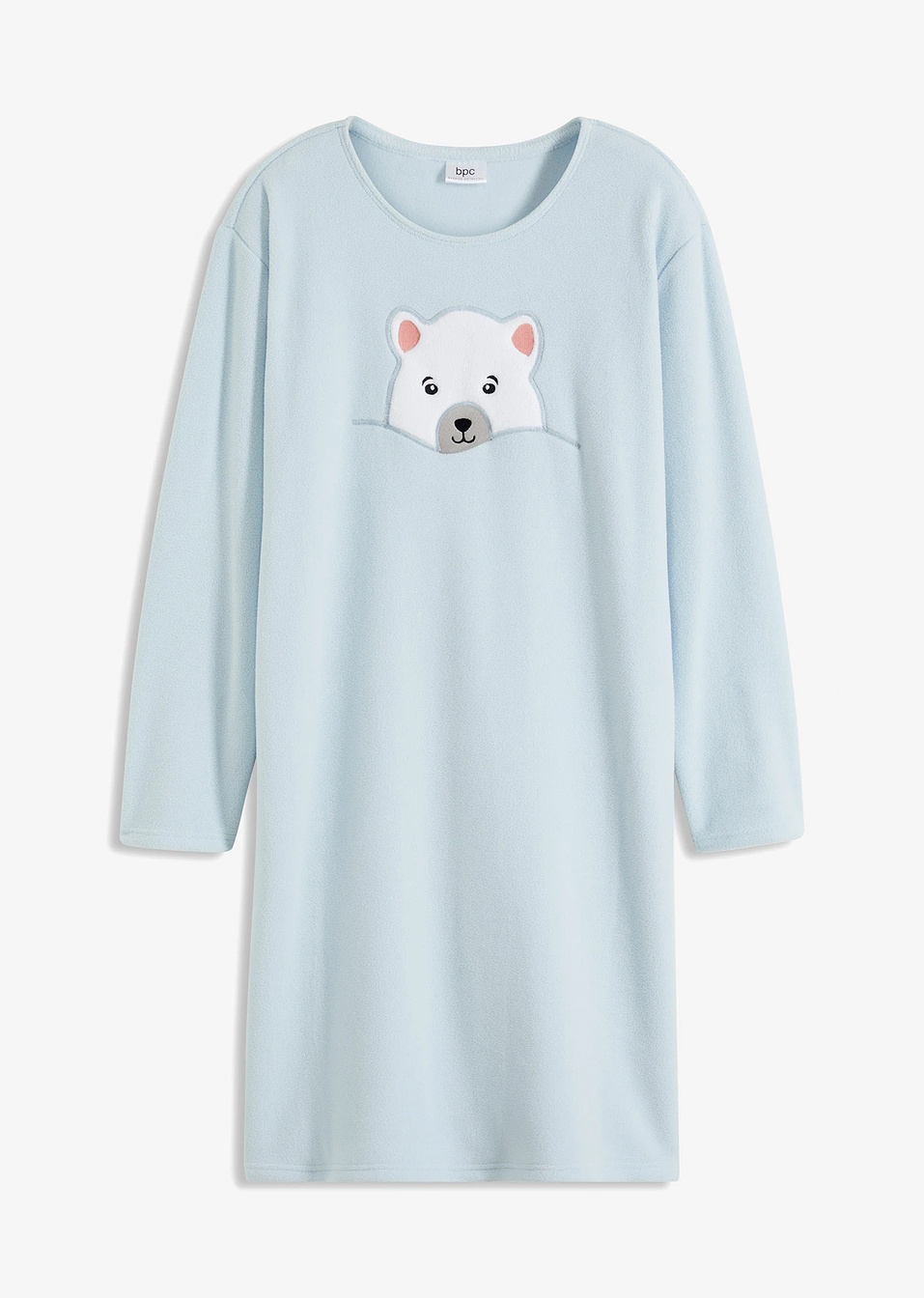 Νυχτικό φλις με απλικέ-Γαλάζιο της σκόνης-bpc bonprix collection