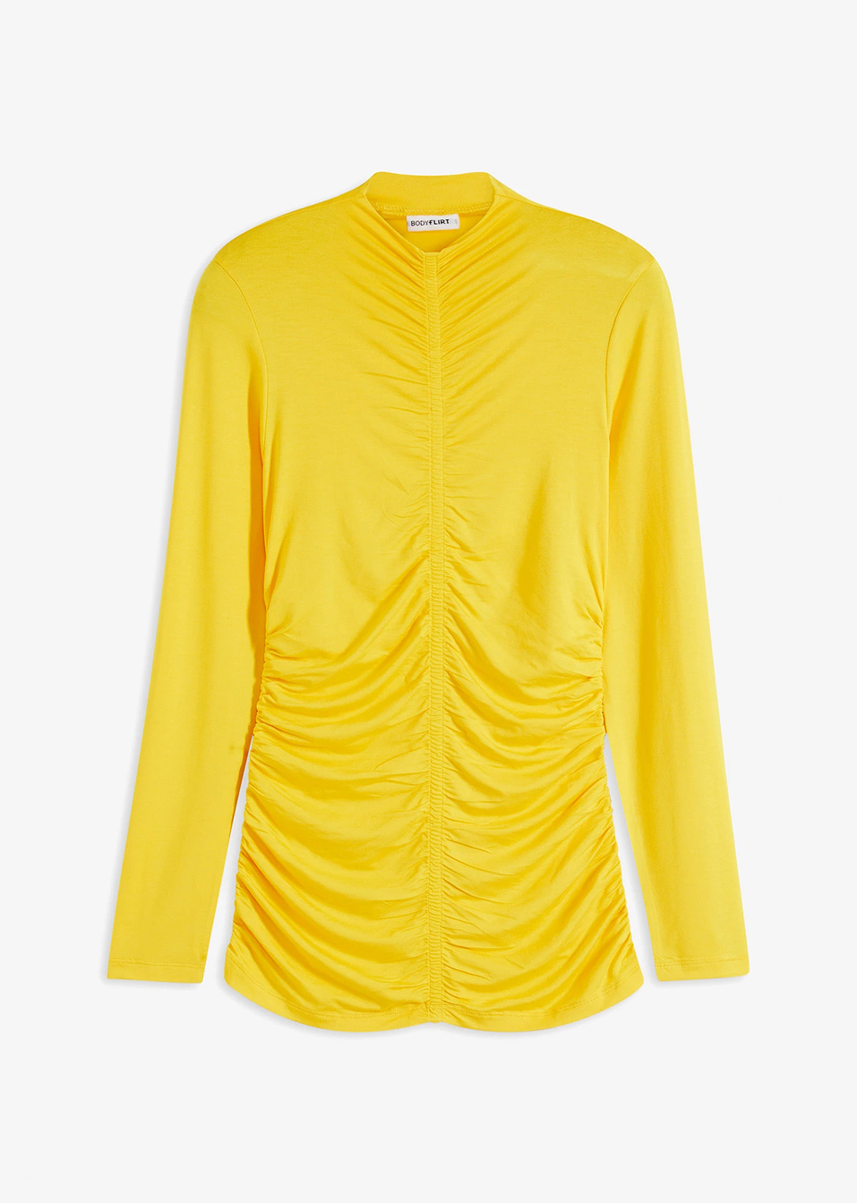 Μπλούζα με σούρες-Κίτρινο-BODYFLIRT