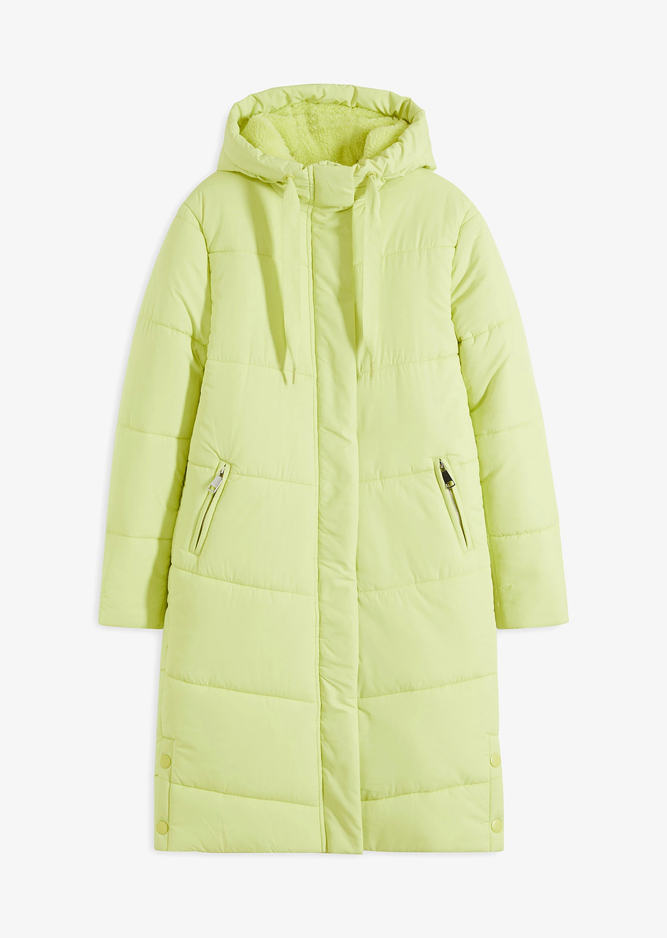Μακρύ μπουφάν με επένδυση-Πράσινο της μέντας-bpc bonprix collection
