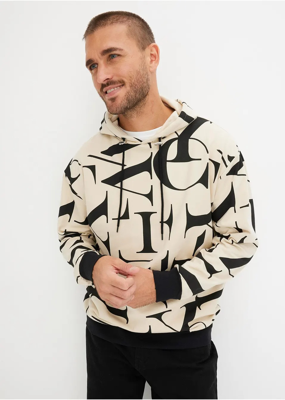 Φούτερ με κουκούλα από βιολογικό βαμβάκι, loose fit-RAINBOW