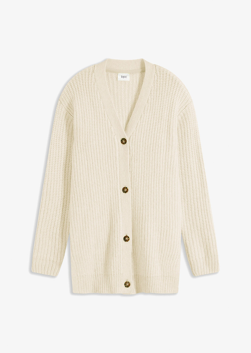 Ζακέτα με κουμπιά-Λευκό κρεμ-bpc bonprix collection
