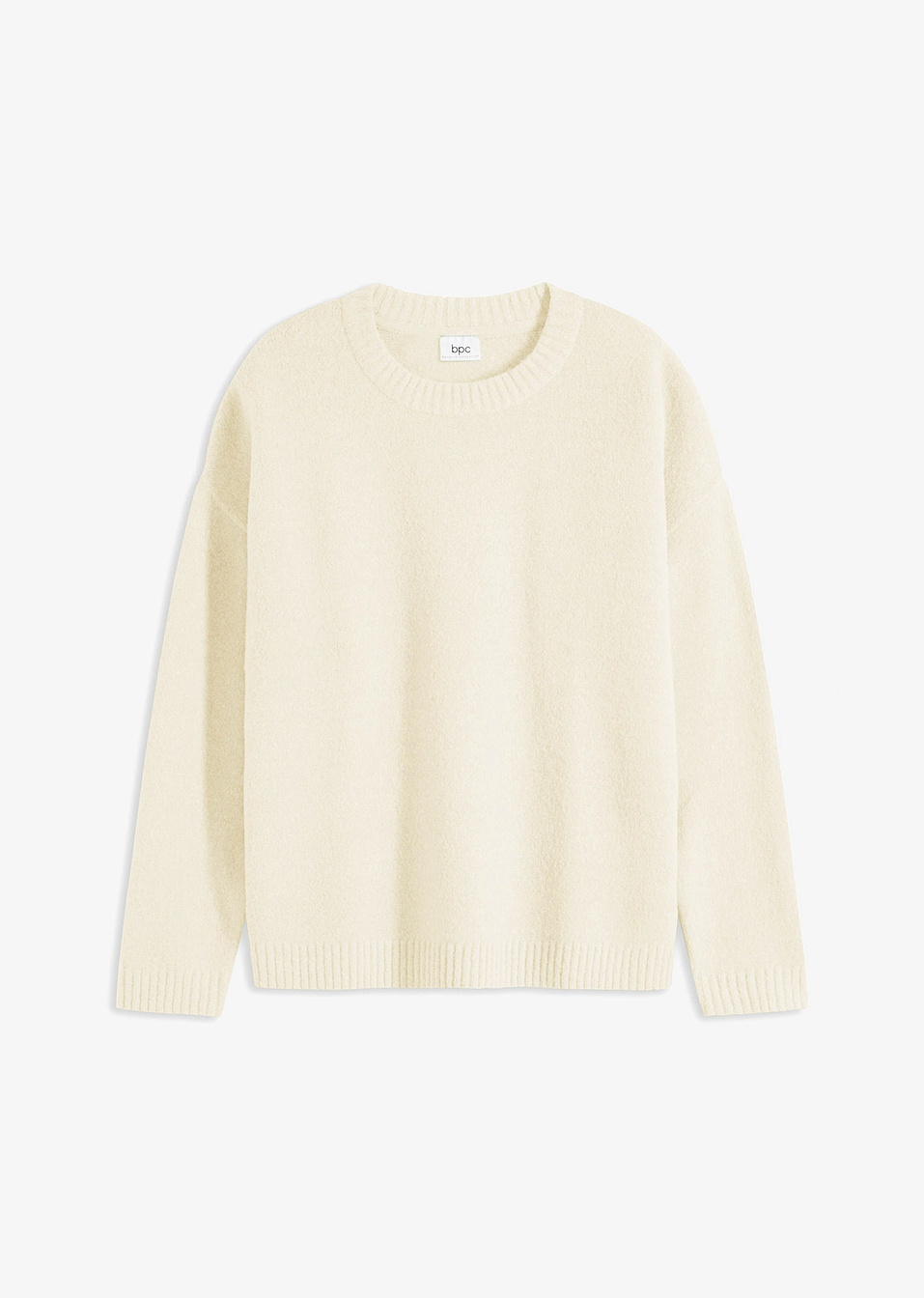 Πουλόβερ oversized-Λευκό κρεμ-bpc bonprix collection