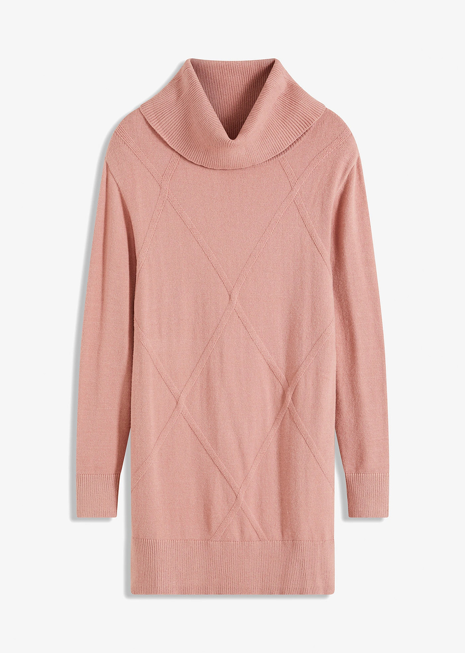 Μακρύ πουλόβερ-Ροζ vintage-bonprix