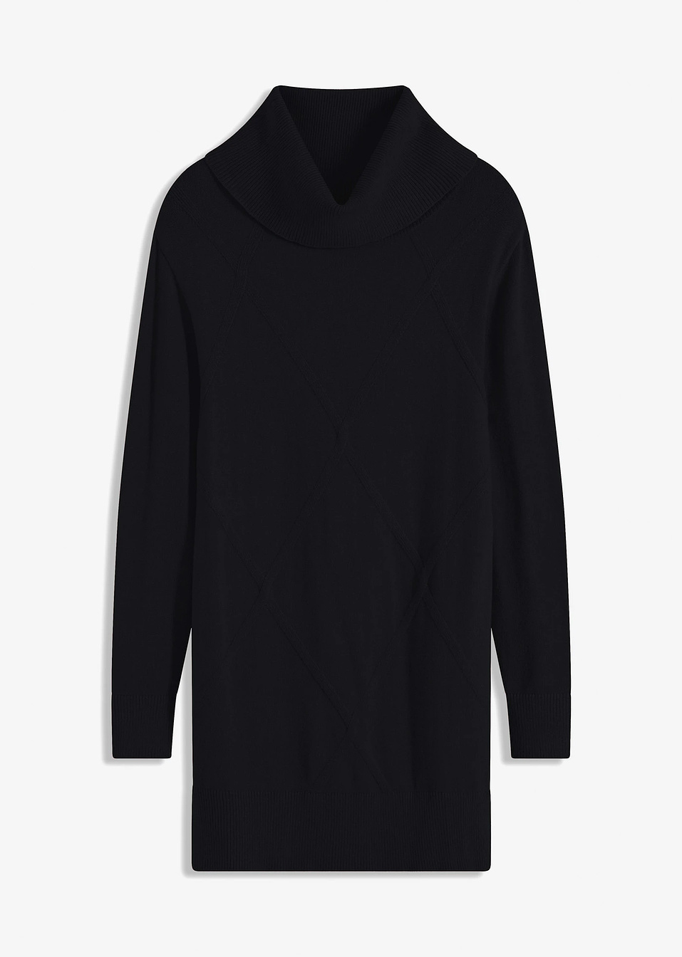 Μακρύ πουλόβερ-Μαύρο-bonprix