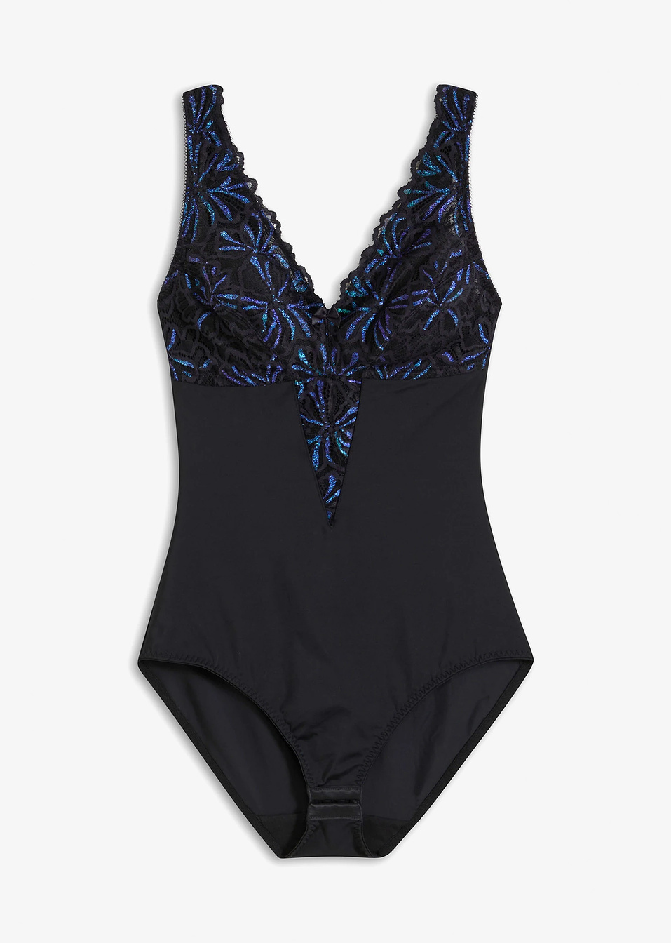 Κορμάκι με μεσαίο αποτέλεσμα σμίλευσης-Μαύρο-bonprix