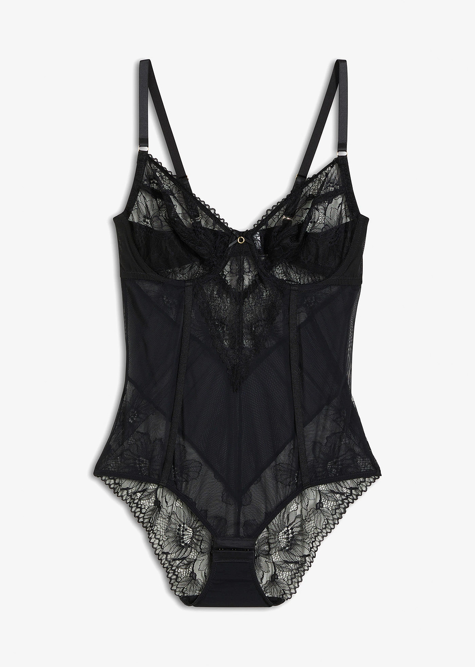 Κορμάκι με μπανέλα-Μαύρο-bonprix