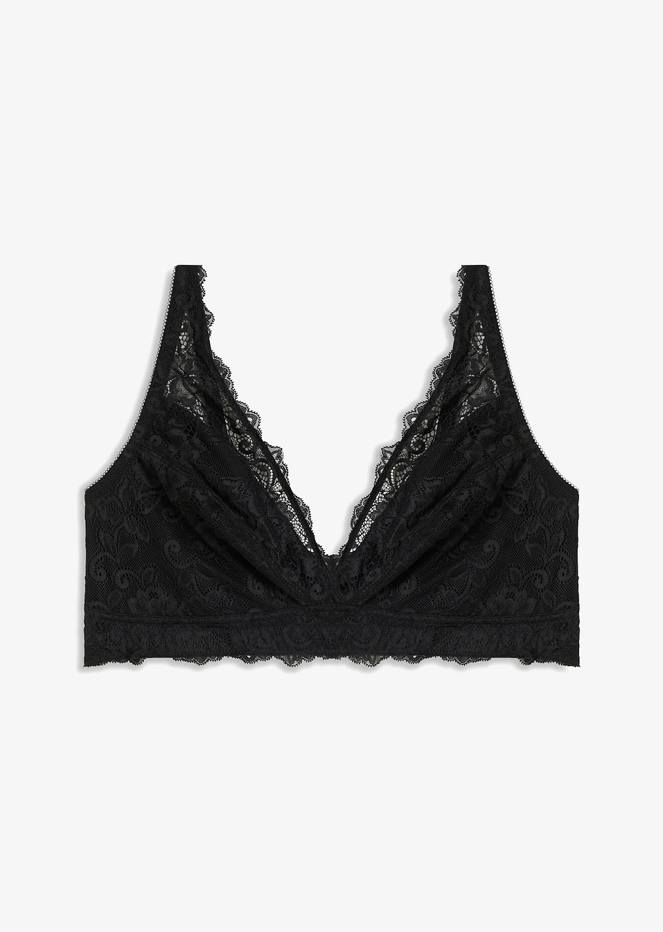 Сутиен за кърмене без банели с дантела-Черно-bonprix