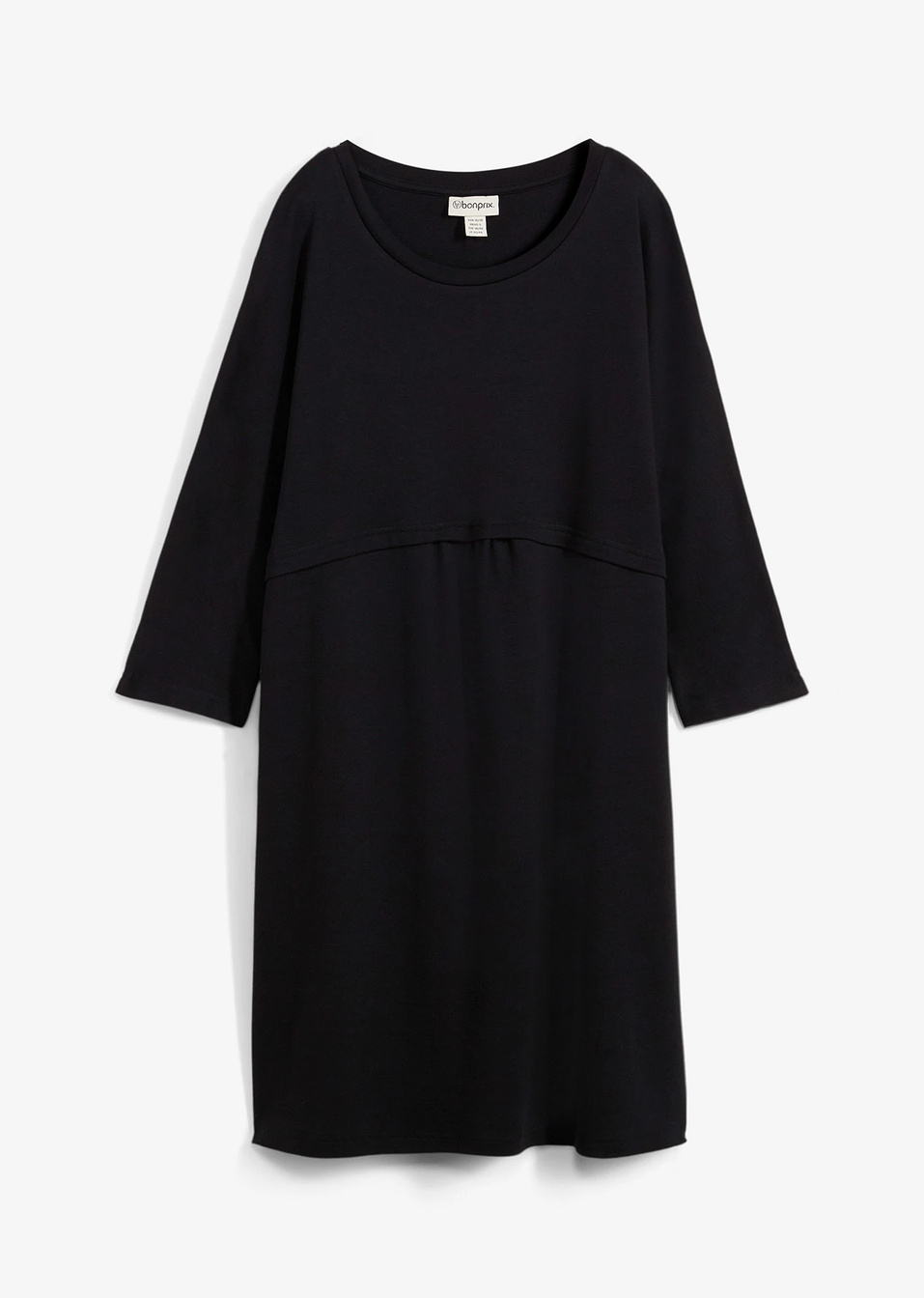 Φόρεμα ζέρσεϊ από βιολογικό βαμβάκι-Μαύρο-bonprix