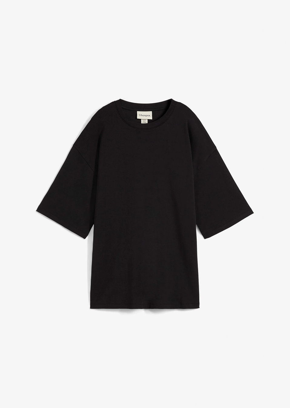 Μακριά μπλούζα boxy από interlock-Μαύρο-bonprix