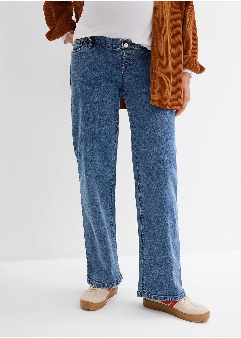 Τζιν εγκυμοσύνης από βιολογικό βαμβάκι, loose fit-bonprix
