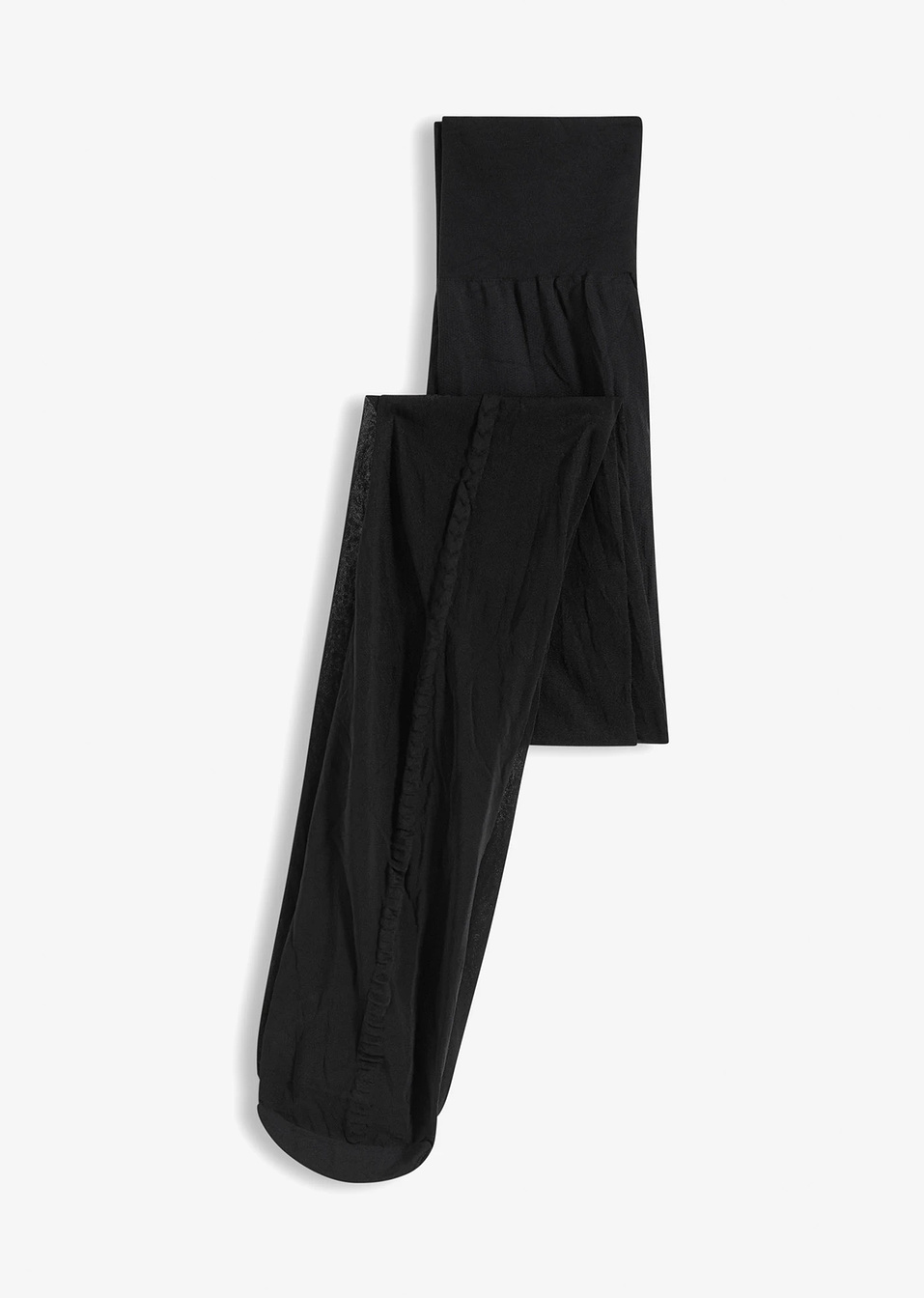 Καλσόν με ζωνάκι comfort και καρδούλες πίσω, με ανακυκλωμένο πολυαμίδιο 30 den-Μαύρο-bonprix