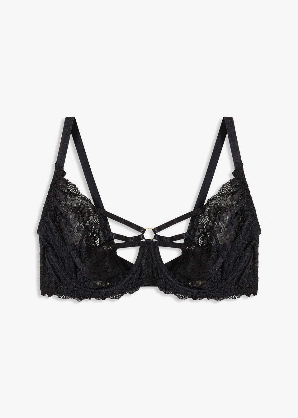 Σουτιέν με μπανέλα-Μαύρο-bonprix