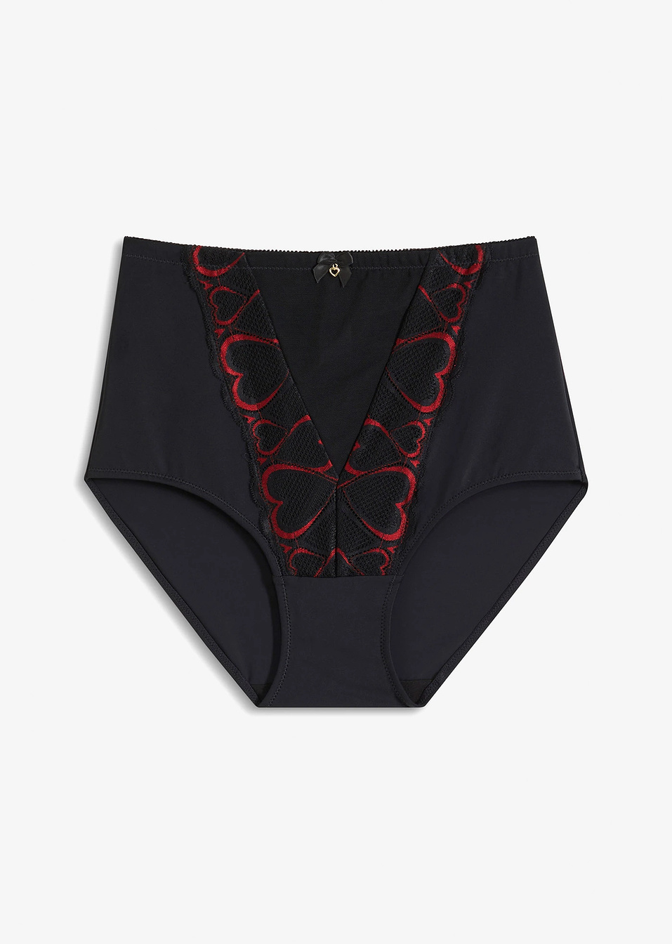 Σλιπ σύσφιγξης με μεσαίο αποτέλεσμα σμίλευσης-Μαύρο/	Κόκκινο της ντομάτας-bonprix