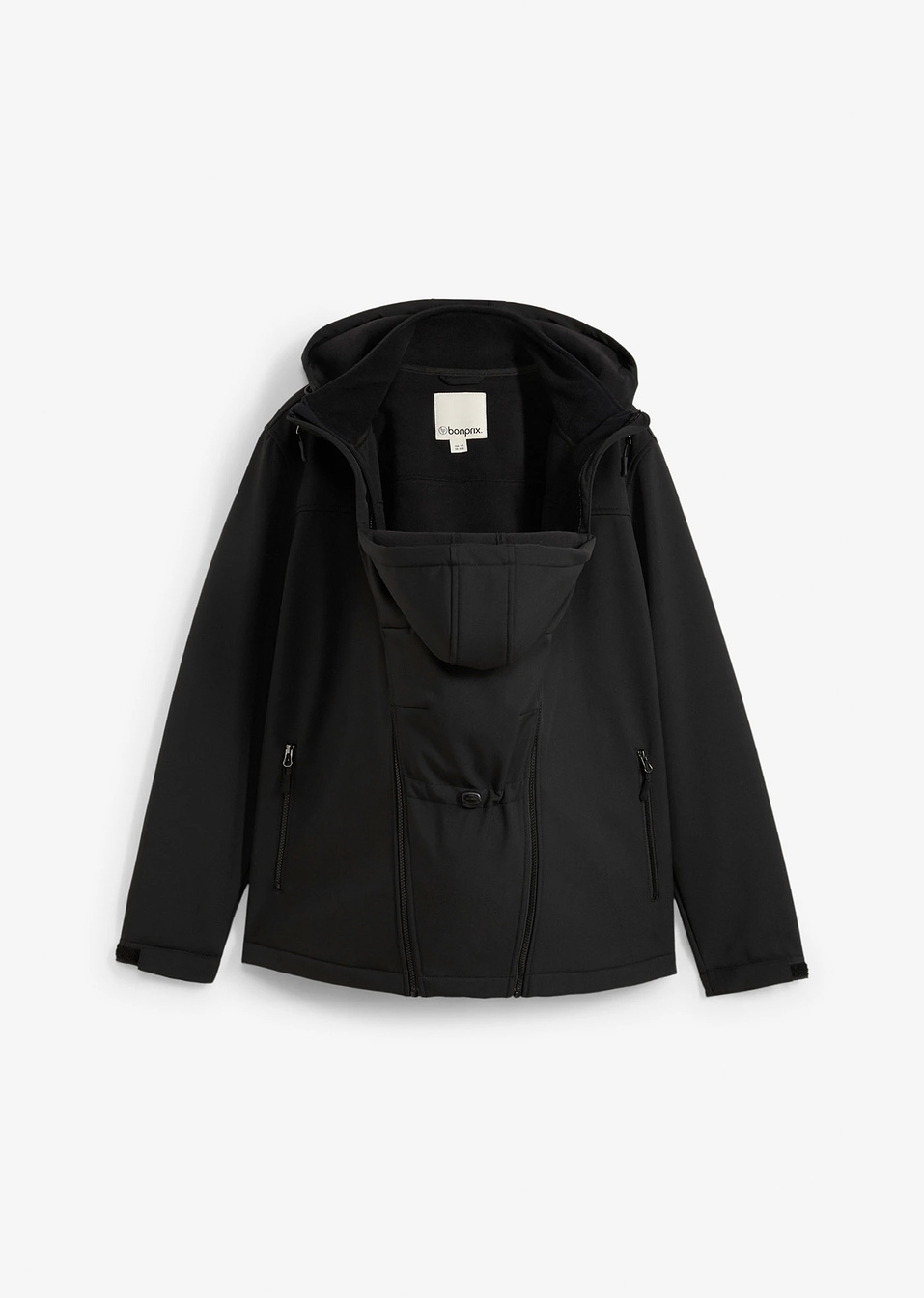 Τζάκετ 2-σε-1 με προσθήκη babywearing-Μαύρο-bonprix
