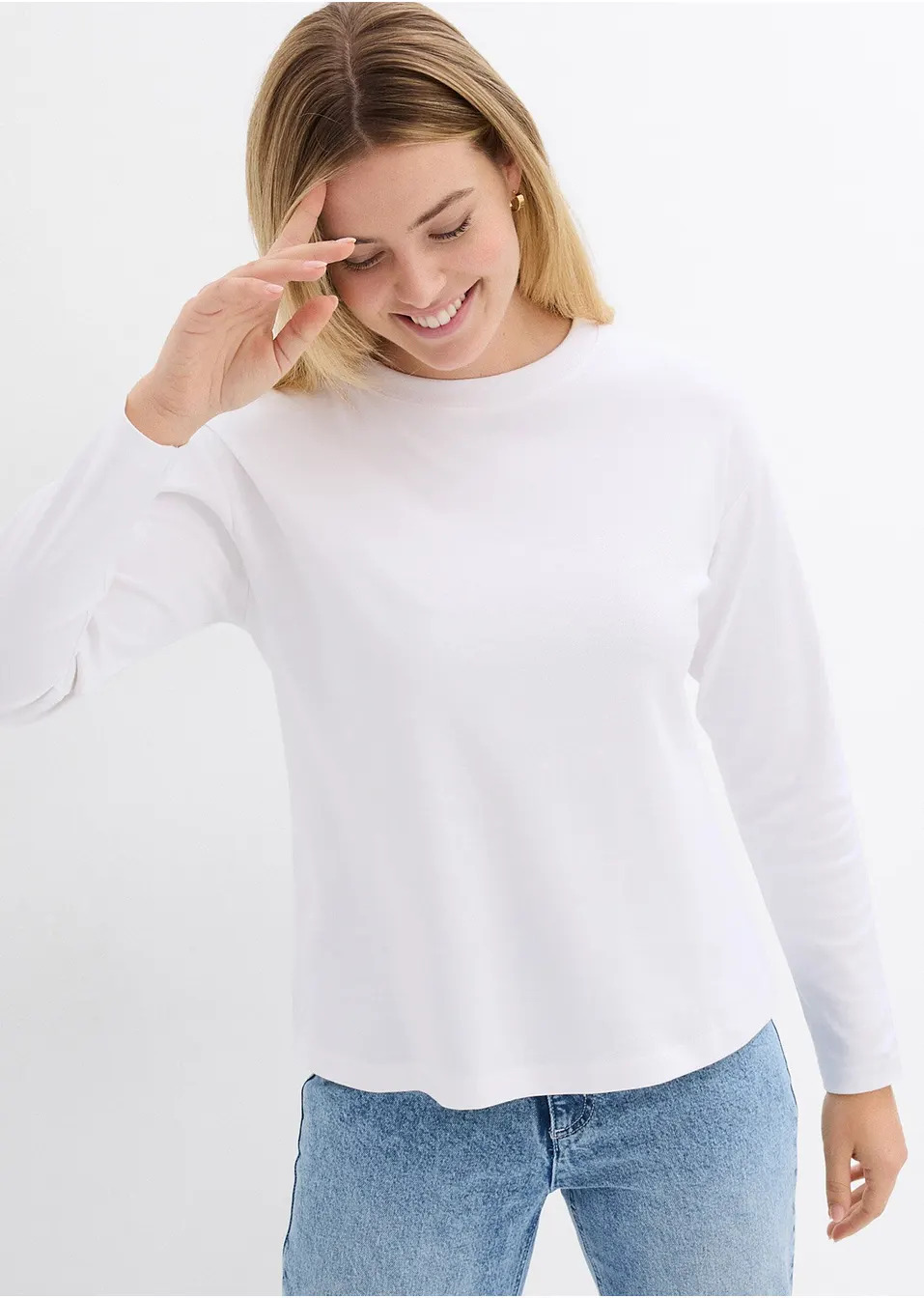 Μακρυμάνικη μπλούζα από καθαρό βιολογικό βαμβάκι-bonprix