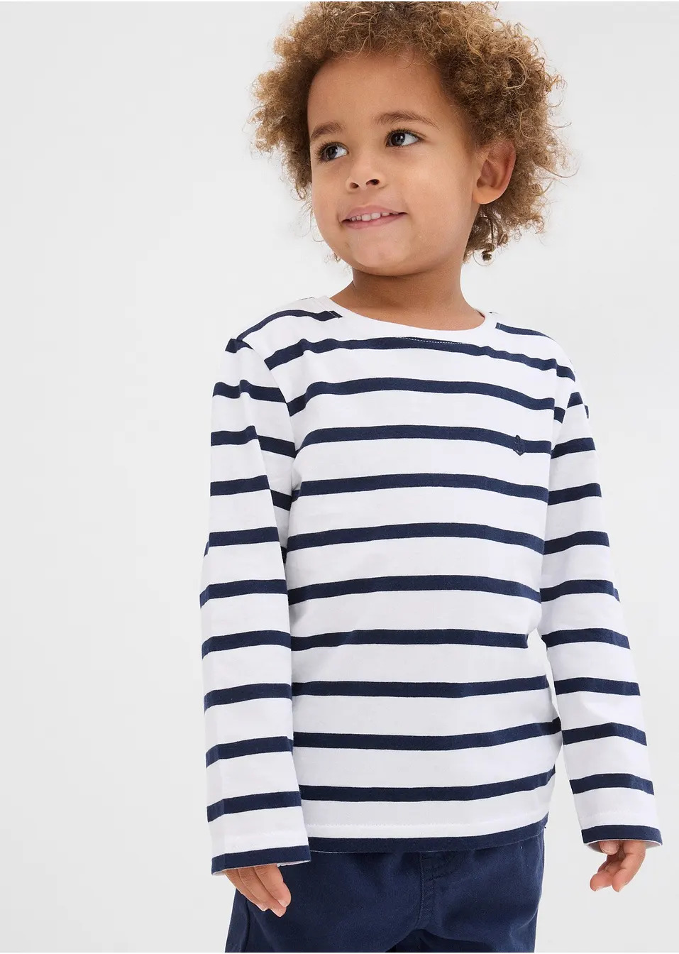 Μακρυμάνικη μπλούζα από καθαρό βιολογικό βαμβάκι (συσκευασία των 2)-bonprix