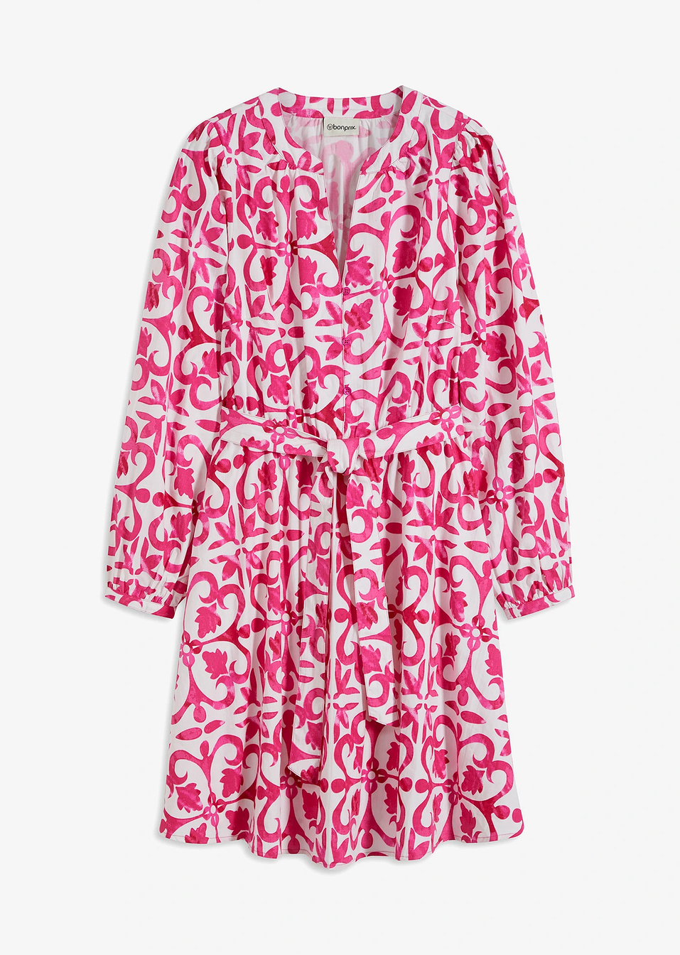 Εμπριμέ φόρεμα-Φούξια εμπριμέ-bonprix