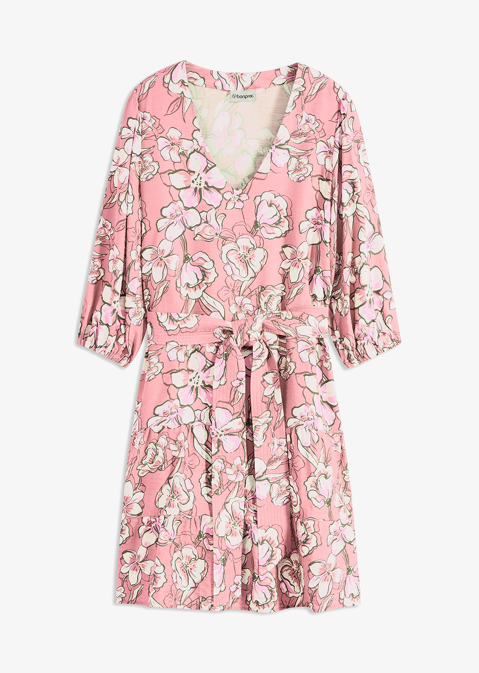Φόρεμα από μαλακή σύμμεικτη βισκόζη-Ροζ-bonprix