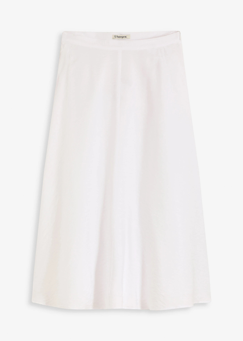 Φούστα midi από χυτή σύμμεικτη βισκόζη-Λευκό-bonprix