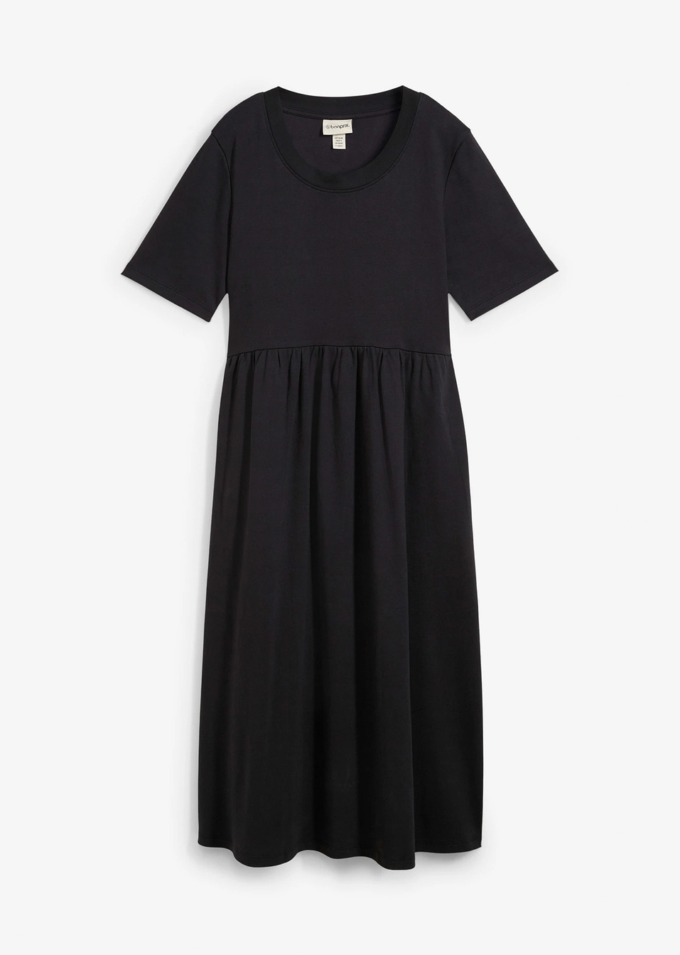 Εβαζέ φόρεμα ζέρσεϊ-Μαύρο-bonprix