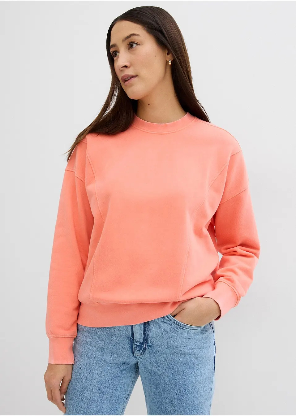 Φούτερ oversized από βισκόζη και μαλακό βαμβάκι-bonprix