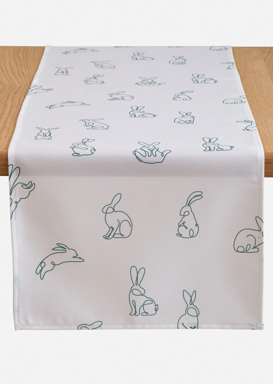 Τραβέρσα με κουνελάκια-Λευκό/Πράσινο του φασκόμηλου-bonprix