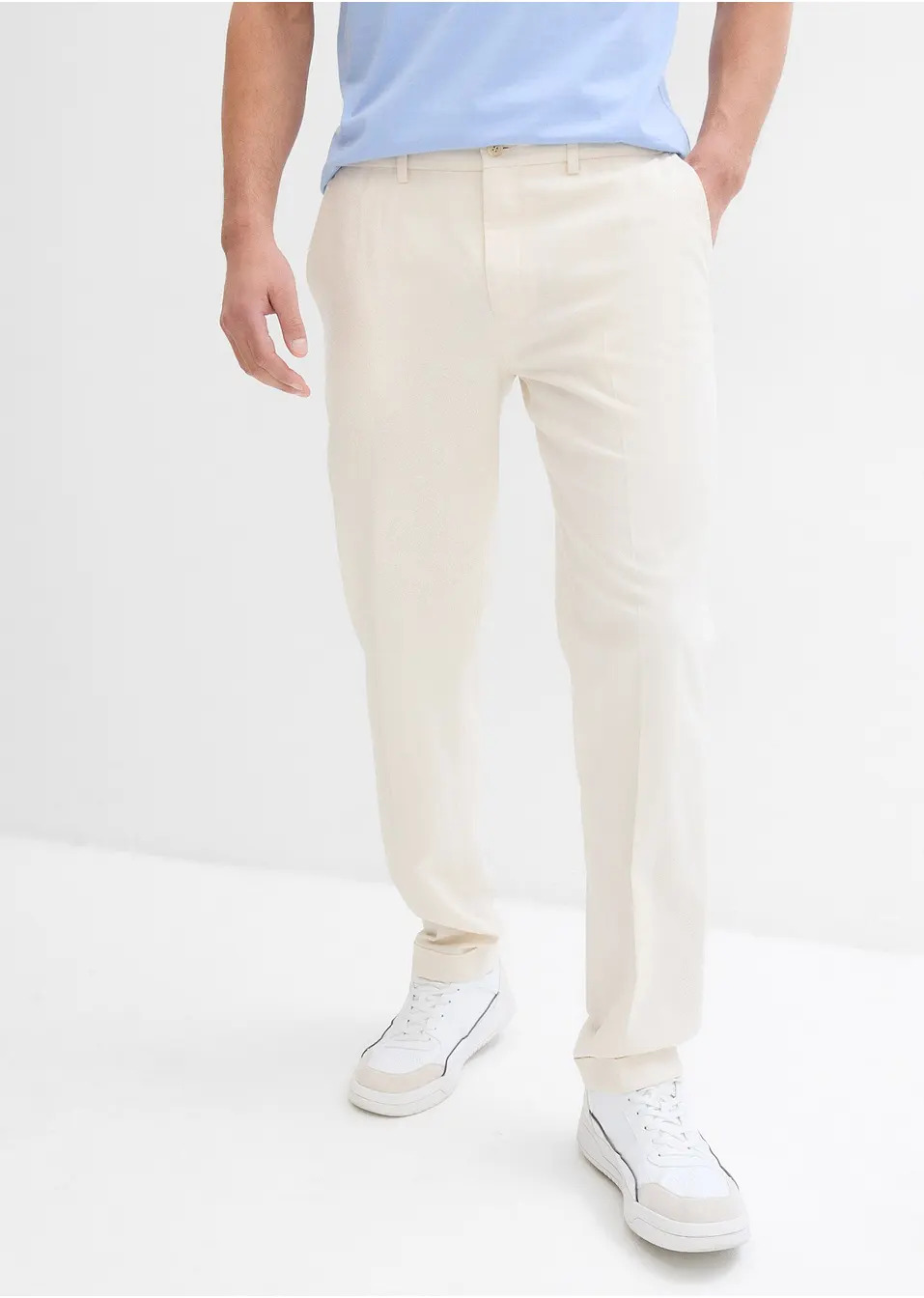 Παντελόνι με λινό, regular fit-bonprix