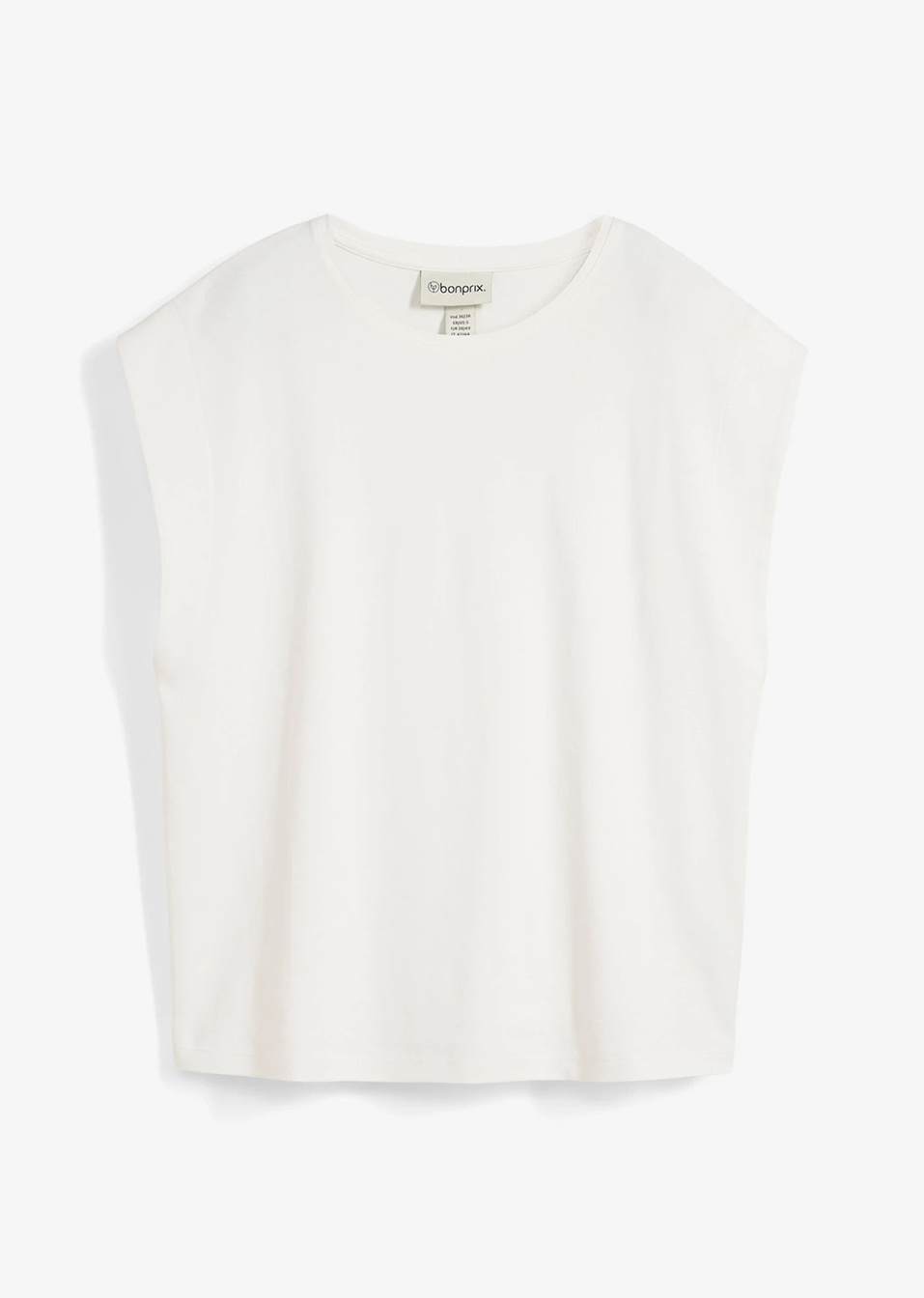 Μπλούζα από καθαρό βιολογικό βαμβάκι-Λευκό κρεμ-bonprix
