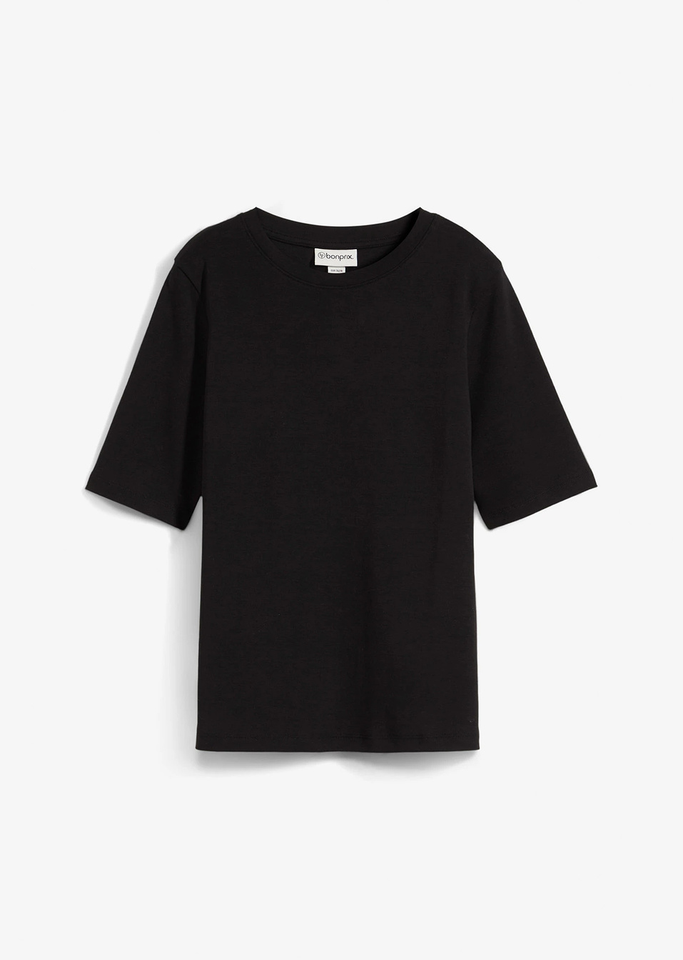 Тениска от чист био памук-Черно-bonprix