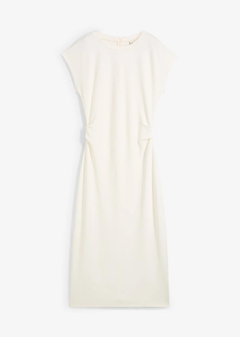 Φόρεμα από μαλακή σύμμεικτη βισκόζη-Λευκό κρεμ-bonprix