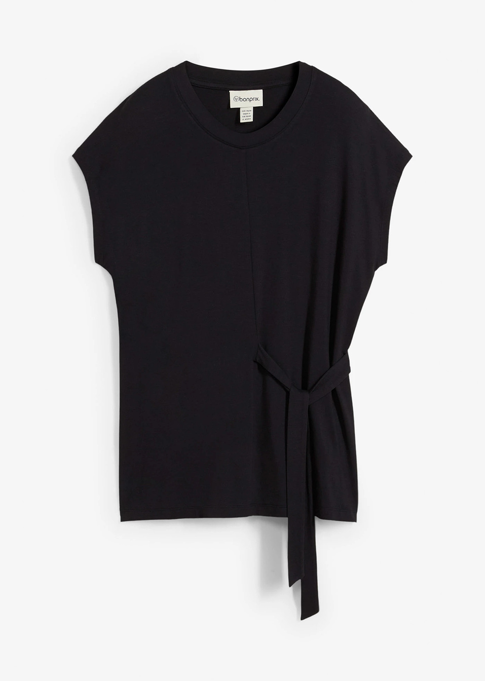Блуза от мека смесена вискоза-Черно-bonprix