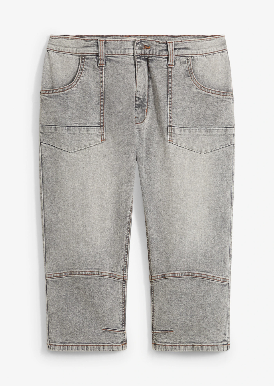 Τζιν κάπρι regular fit, straight-Γκρι ανοιχτό denim-bonprix