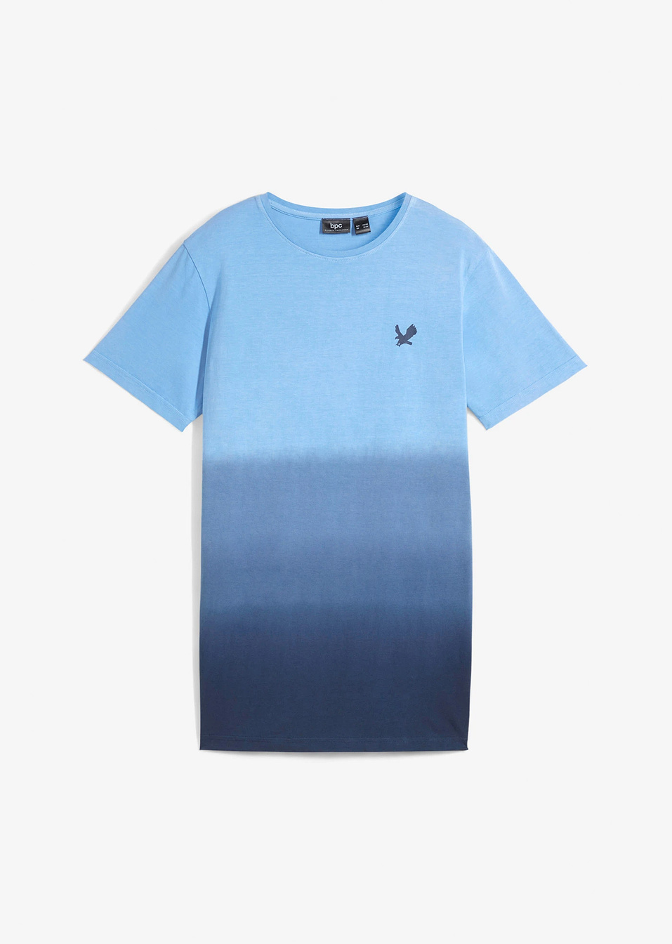 T-shirt με ντεγκραντέ μοτίβο-Μπλε/Μπλε σκούρο εμπριμέ-bonprix