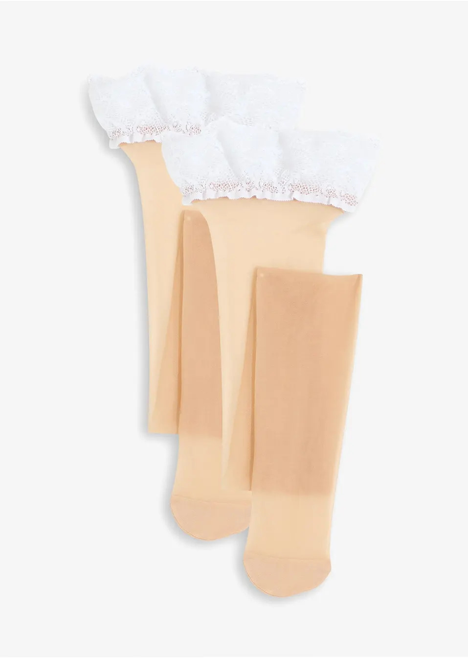 Ψηλές κάλτσες 20 den-Λευκό/Μπεζ-bonprix