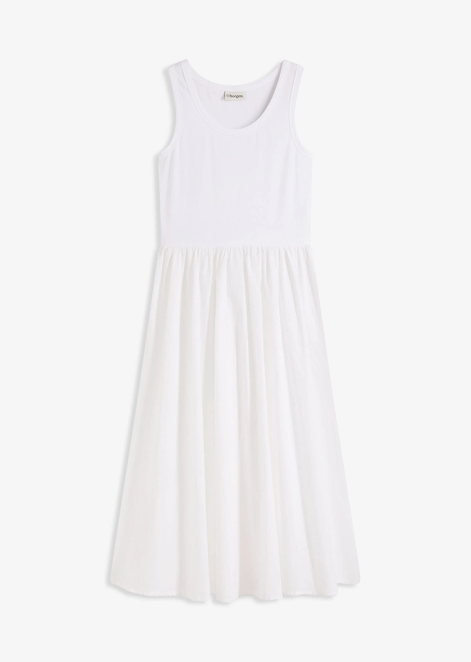 Φόρεμα ζέρσεϊ-Λευκό-bonprix