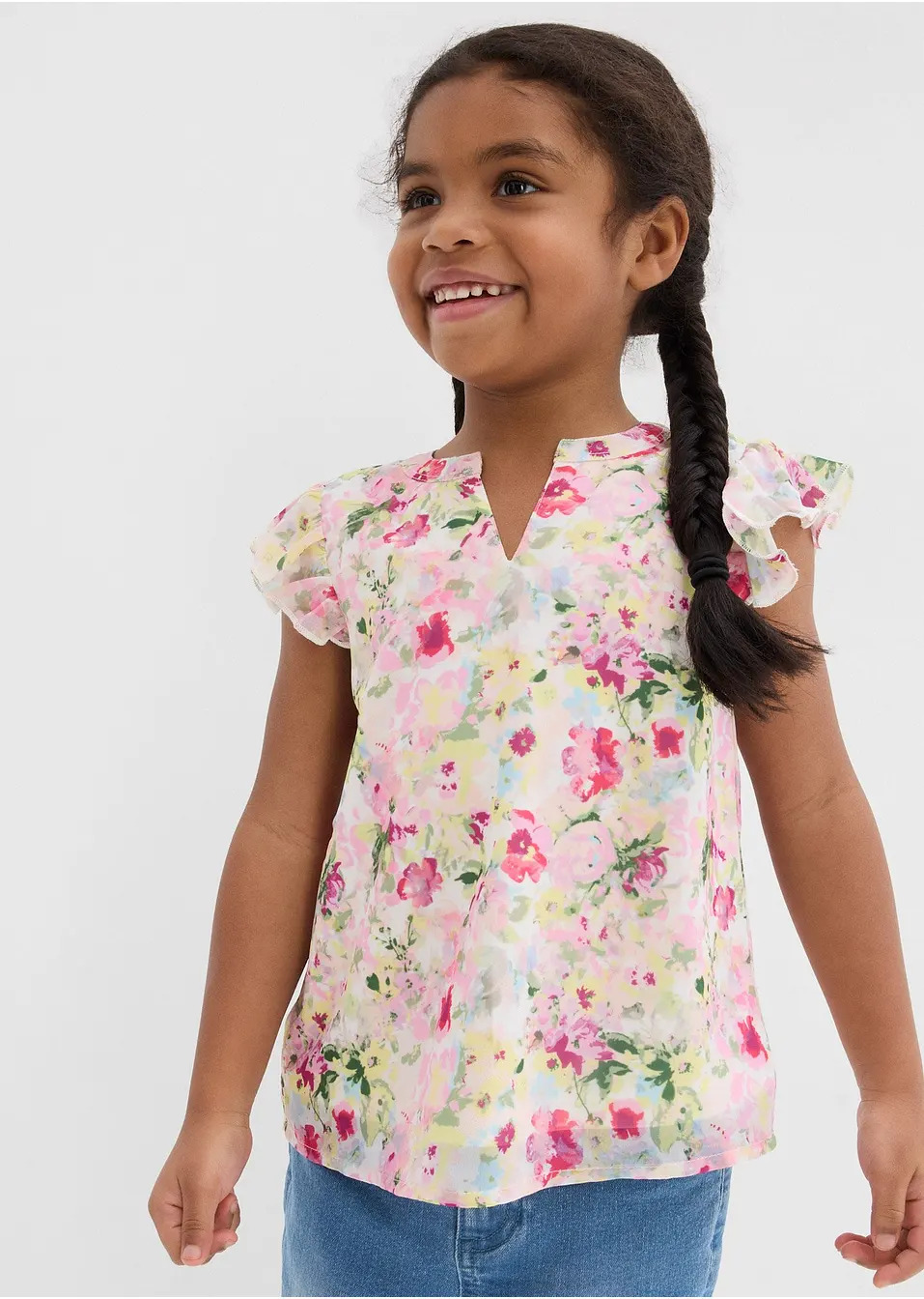 Μπλούζα με βολάν-bonprix