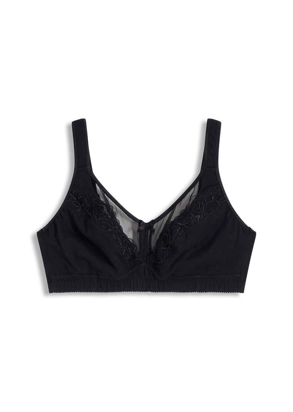 Σουτιέν σύσφιγξης χωρίς μπανέλα με βιολογικό βαμβάκι-Μαύρο-bonprix