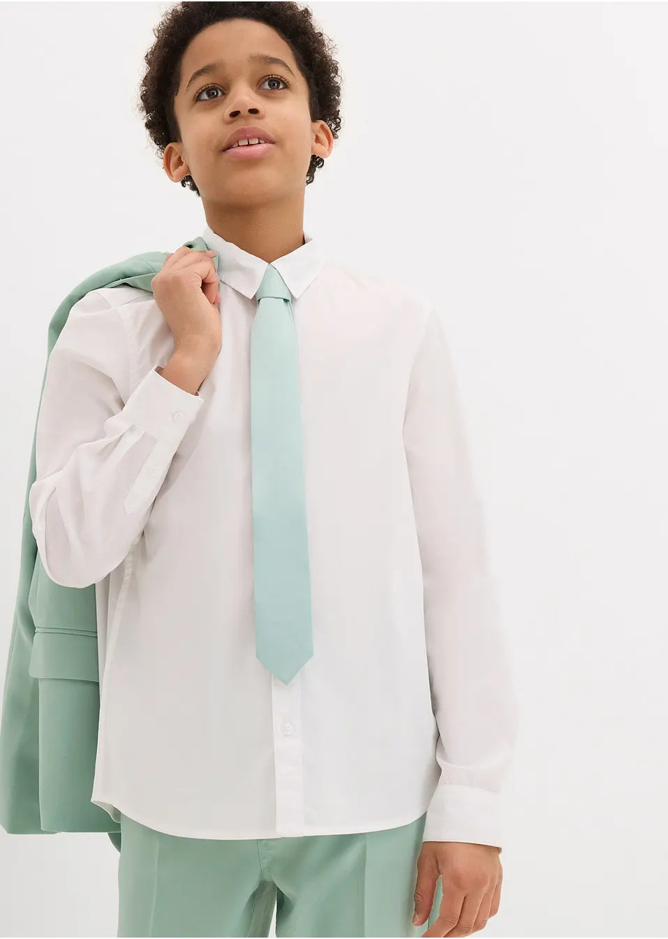 Μακρυμάνικο πουκάμισο και γραβάτα (σετ 2 τεμ.)-bonprix