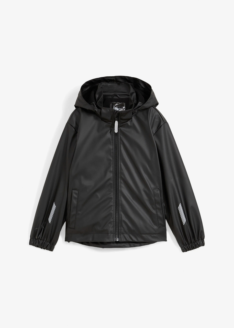 Αδιάβροχο ισοθερμικό τζάκετ με φόδρα φλις-Μαύρο-bonprix