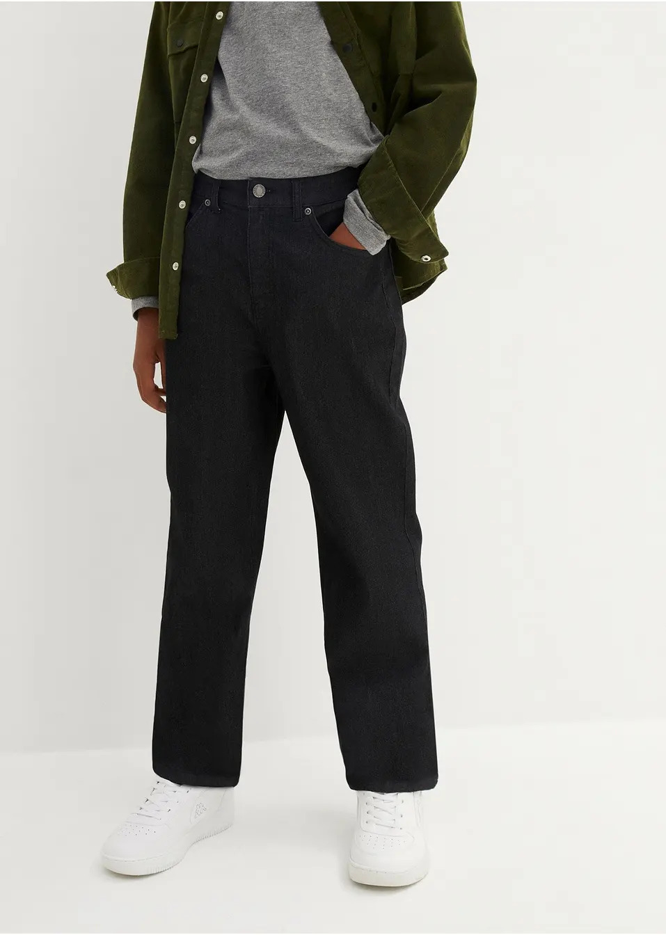 Ελαστικό τζιν wide leg, loose fit-bonprix