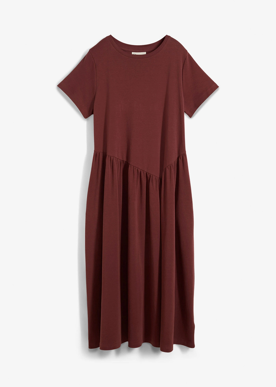 Φόρεμα ζέρσεϊ από καθαρό βιολογικό βαμβάκι-Καφέ σκούρο-bonprix