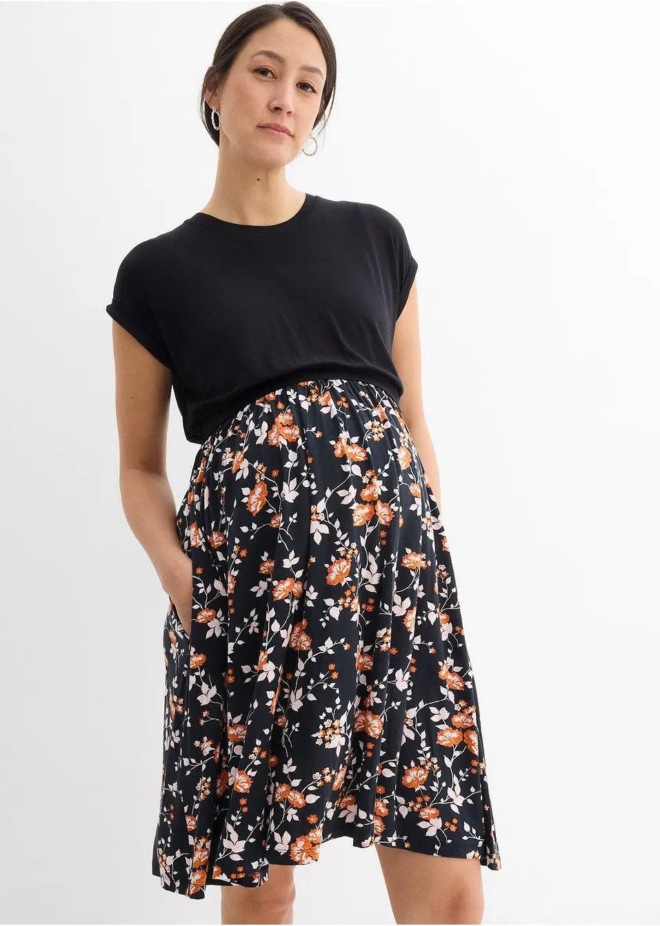 Φόρεμα εγκυμοσύνης και θηλασμού 2-σε-1 με τσέπες-bonprix