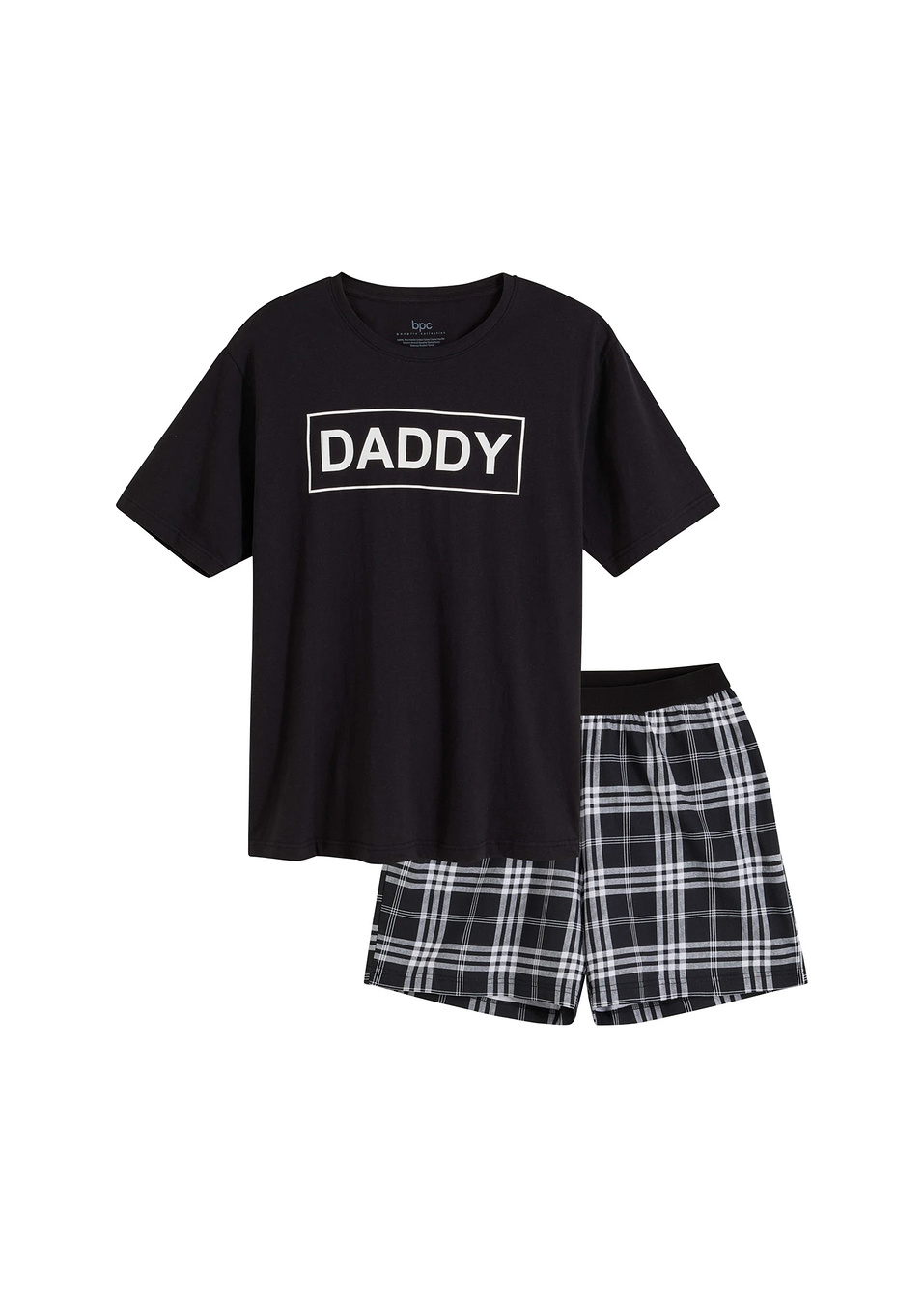 Καλοκαιρινή πιτζάμα-Μαύρο καρό-bonprix