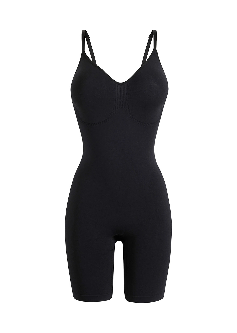 Κορμάκι χωρίς ραφές με μεσαίο αποτέλεσμα σμίλευσης-Μαύρο-bonprix