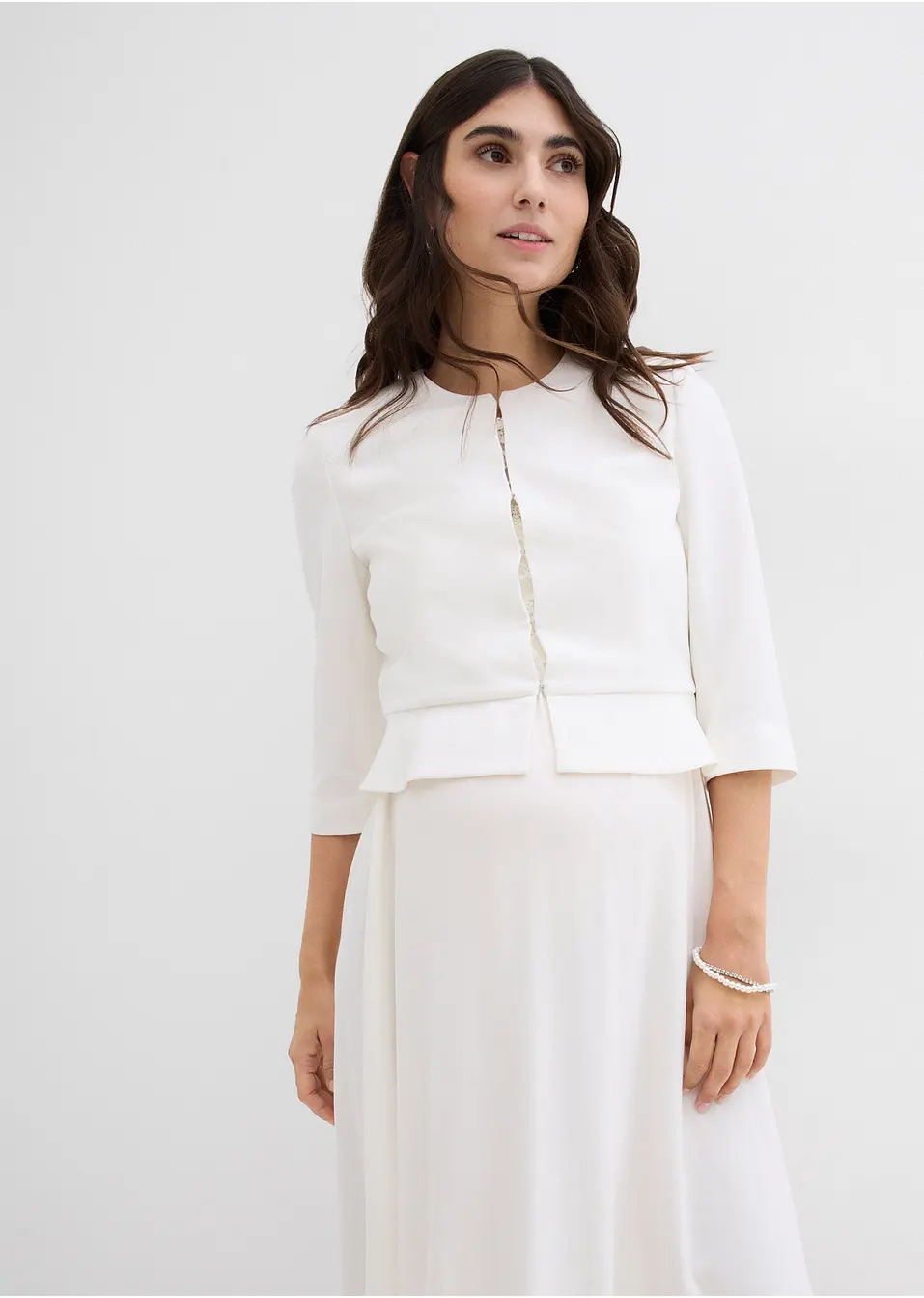 Κοντό σακάκι εγκυμοσύνης σατέν-bonprix