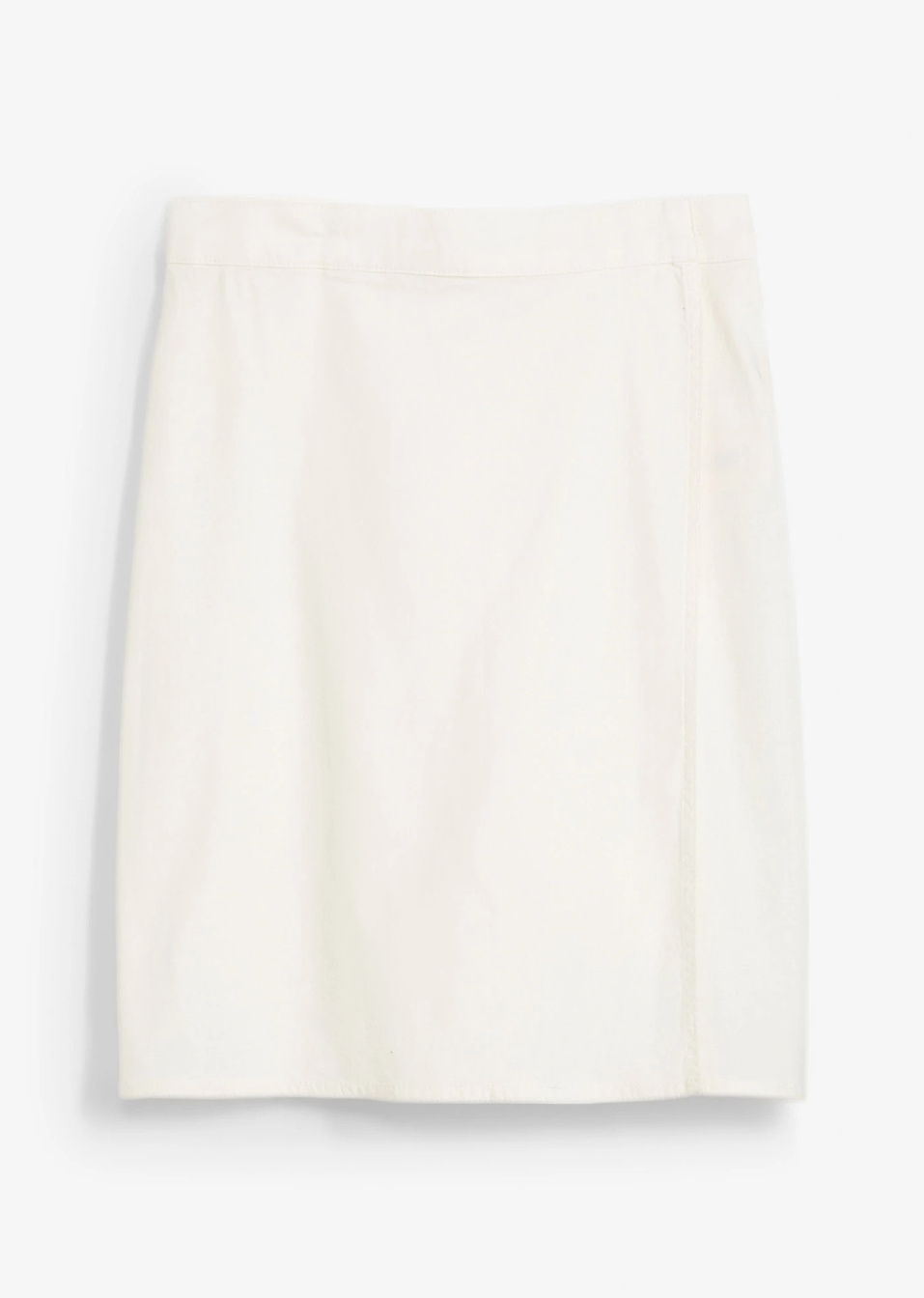 Μίνι φούστα από twill-Λευκό κρεμ-bonprix