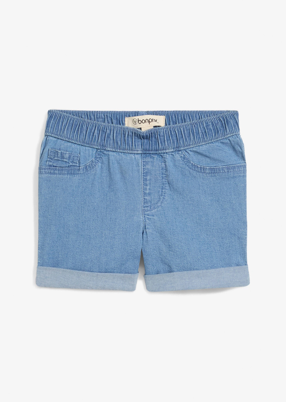 Τζιν σορτς, μεσαίο ύψος μέσης-Μπλε του πάγου denim-bonprix