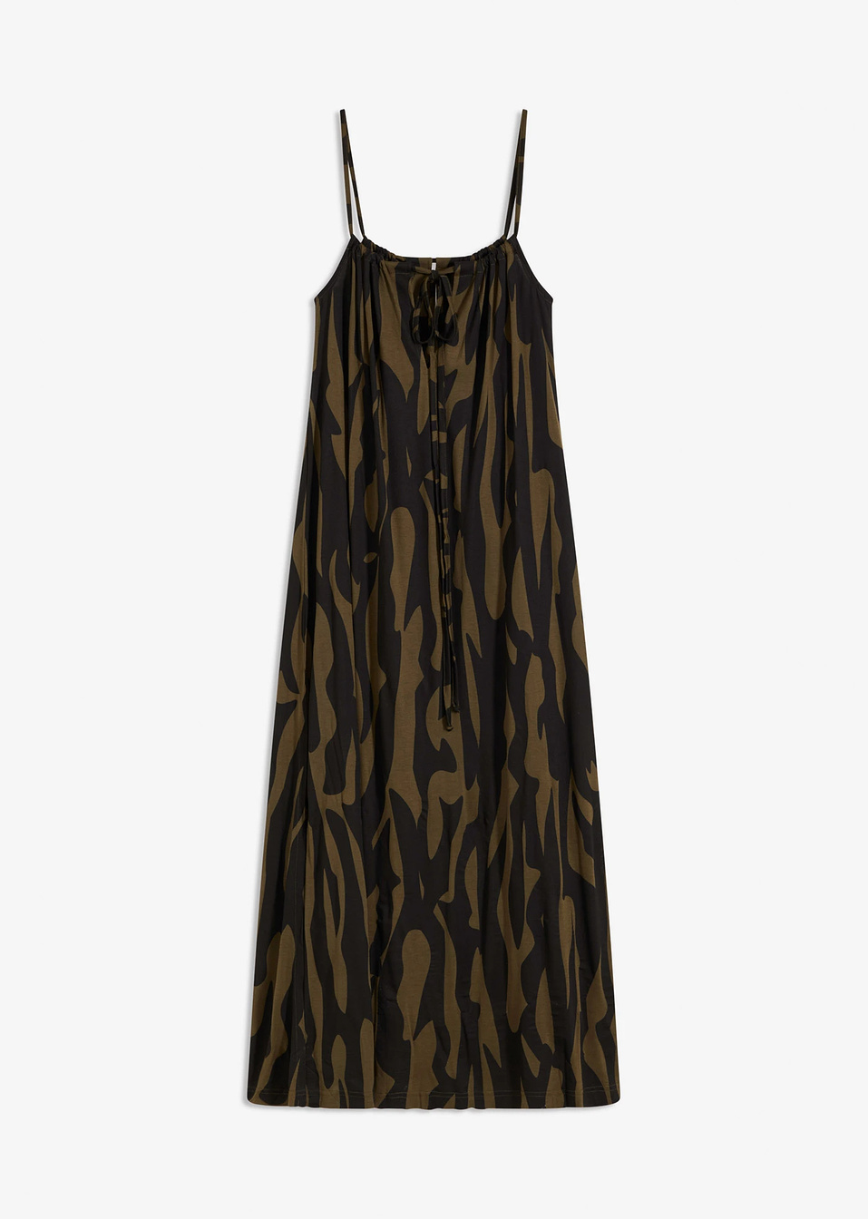 Φόρεμα για την παραλία από βισκόζη-Μαύρο/Χακί-bonprix