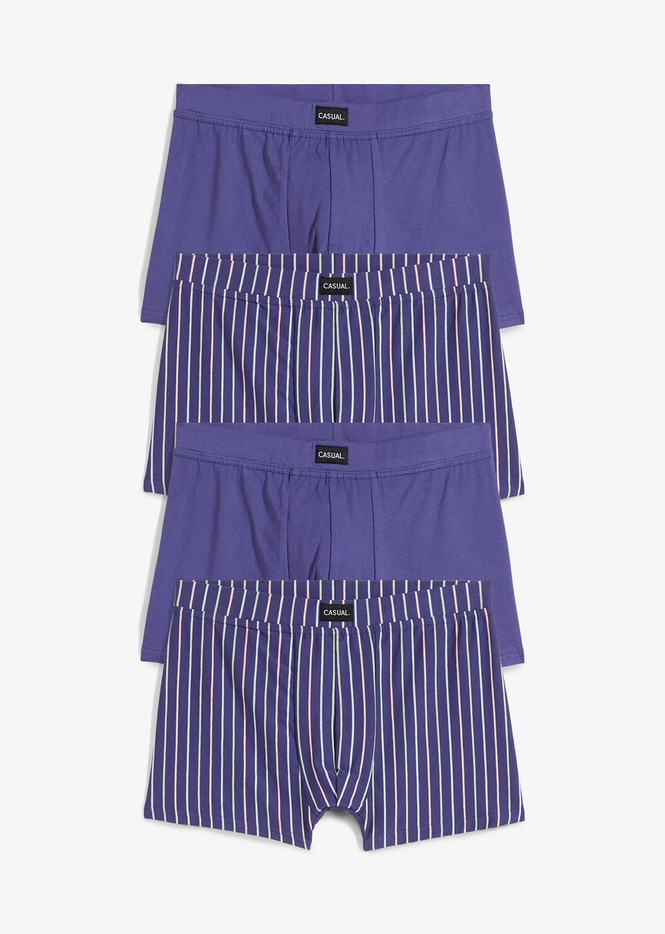 Εφαρμοστό μποξεράκι (συσκευασία των 4)-Του Ειρηνικού σκοτεινό ριγέ-bonprix